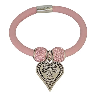 Pulsera BRIGHTON Rosa Woodstock Ofelia Corazón Dije y Cuentas CUPID KISS Nueva con Etiquetas Foto 1 de 3