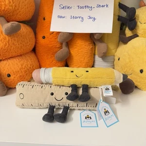 Jellycat (2): Amuseables Pencil & Ruler BNWT - 100% Authentic - Fast Shipping - Picture 1 of 5