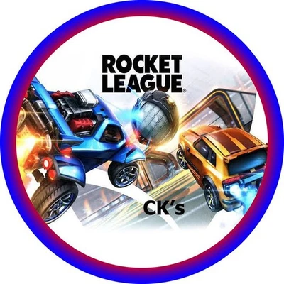 MARKENLOS Rocket League Spiel Essbar Zuckermasse Tortenbild Tortenaufleger + 4 Muffin