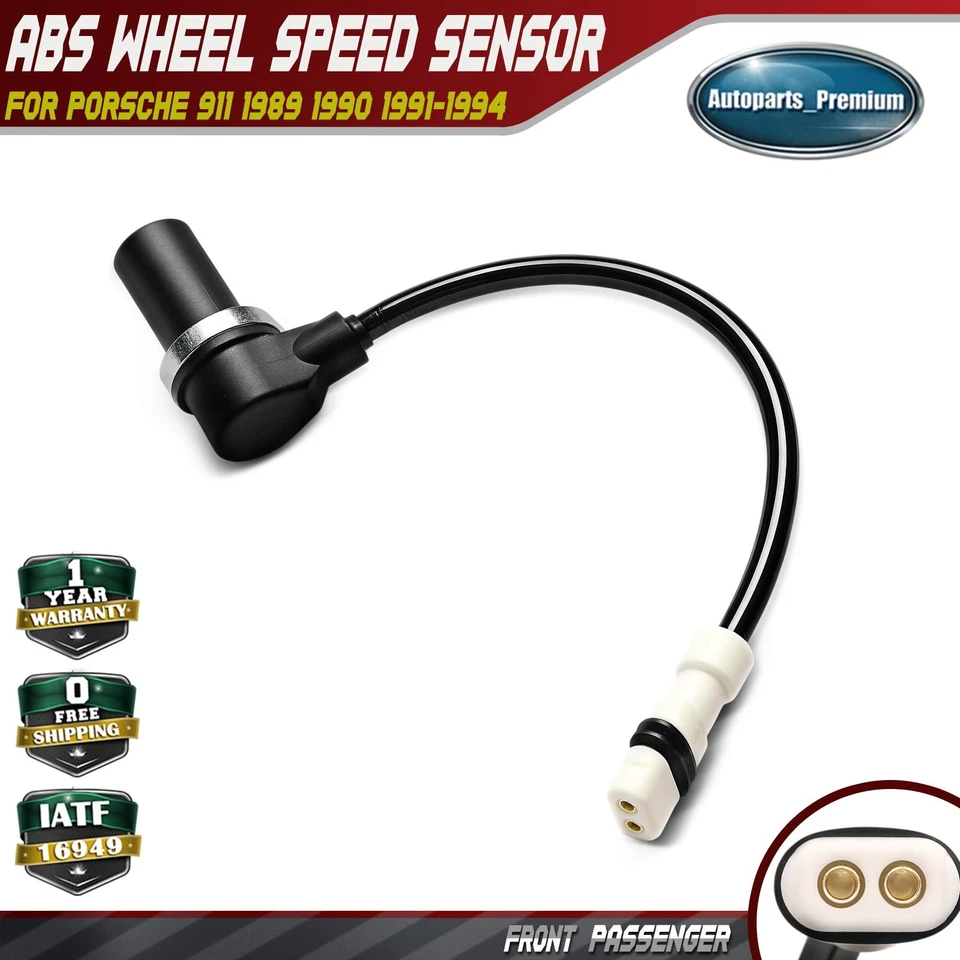 Sensor de velocidad de rueda ABS delantero derecho para Porsche 911 1989-1994 2 pines 96460640402 Foto 1 de 4
