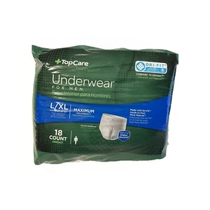 Adult Underwear Men's L/ XL Maximum Absorbency - Pack of 18, Odor Guard Unopened - Picture 1 of 4