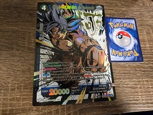 Goku Dragon Ball Super Gioco di Carte TCG CCG Ultra Holo RARO Scr Spr Oversized O33 - Foto 1 di 3