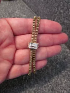 Bracciale NRO tono oro e argento doppia maglia corda - Foto 1 di 3