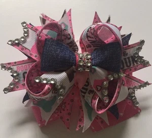 Nuovo! Stivali & Bling Country Ragazza Fiocco Personalizzato Boutique Fiocco Rosa, Blu, Teal - Foto 1 di 8