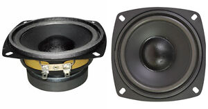NEW (2) 4" Woofer Speakers.Home Audio Replacement Pair.4.5" total frame.8ohm.
