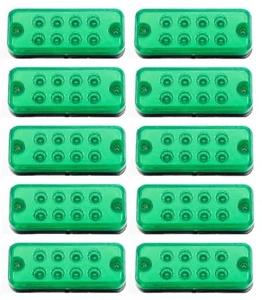 #24V 8 LED Verde Intermitente Lateral Bombilla para Van Camión Camper Trailer - Imagen 1 de 4