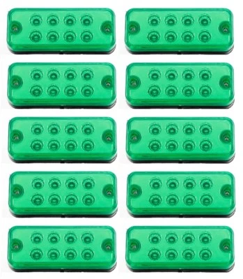 #24V 8 LED Verde Intermitente Lateral Bombilla para Van Camión Camper Trailer - Imagen 1 de 4