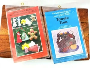 Lot YOURS TRULY Applique Pattern Tangle Tom Cat & Patchwork Tree Trimmers 3931 - Picture 1 of 5