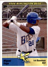 2006 Burlington Bees Multi-Ad 27 Miguel Vega Arroyo Puerto Rico PR Baseball Card
