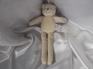 Doudou ours beige, coquard blanc, Kimbaloo, La Halle, neuf - Picture 1 of 1