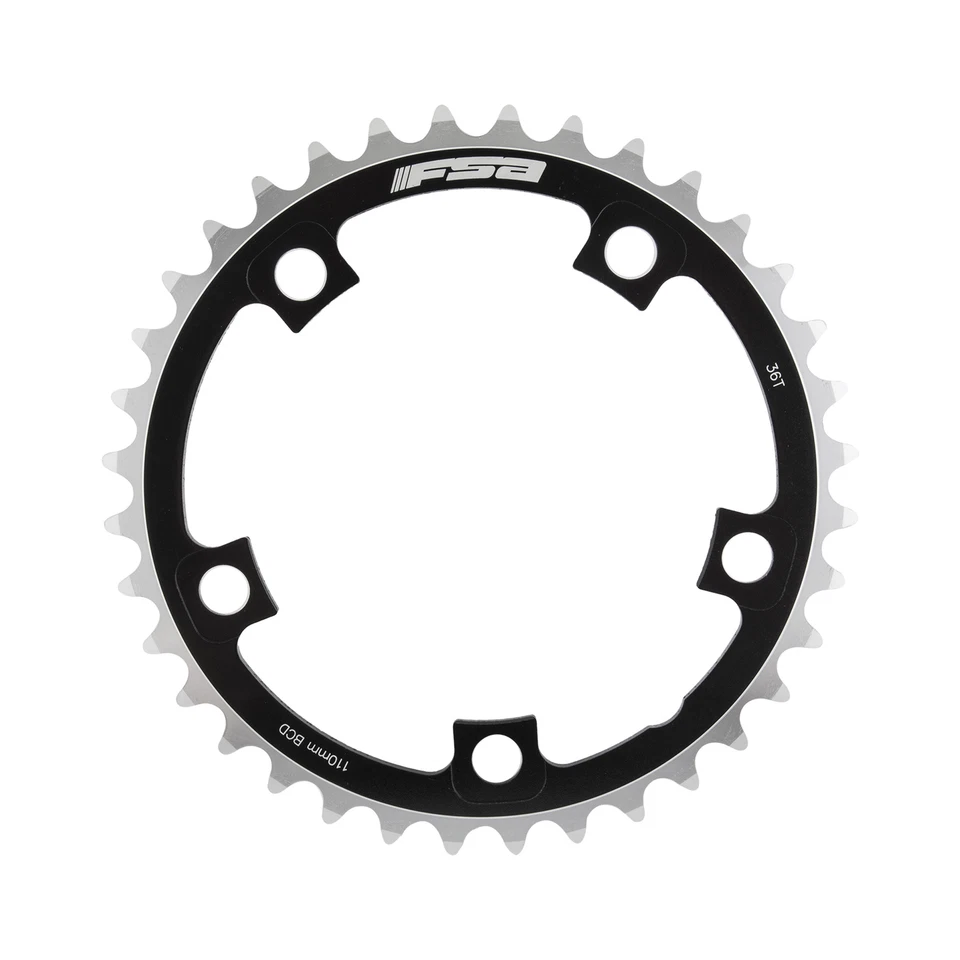 FSA Pro Road Chainring 36t 110 BCD 10/11-Speed Aluminum N11 Silver/Black - Image 1 of 1