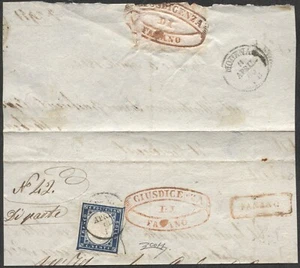 MODENA - 1860 großer Teil Brief aus Fanano vom April 1860 - (42/FM23) - Bild 1 von 2