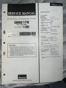Sansui T-710 901 Stereo Tuner Service Manual Original - Picture 1 of 4