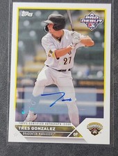Tres Gonzalez 2023 Topps Pro Debut Auto Card #PD-191 Bradenton Marauders