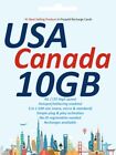 USA & Canada Travel SIM card 7 - 30 days 10GB Data  AT&T & Telus Mobility