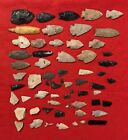 HUGE LOT OF 63 NATIVE AMERICAN ARROWHEADS & ARTIFACTS FROM WISCONSIN