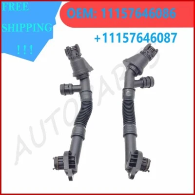 2* Mangueras de ventilación del cárter izquierdo y derecho para BMW 550i 650i 750i 750Li B7 X5 X6 N63 Foto 1 de 4