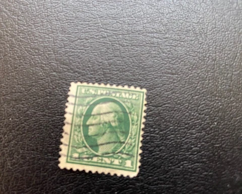George Washington 1 Cent Green Stamp (cancelled) rare Cover
