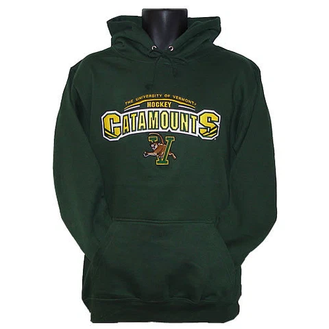 Vermont Catamounts Hockey CI Sport Embroidered Green Hoody - Small Cover
