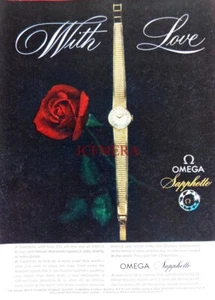 Reloj Pulsera Omega 'Sapphette' Damas' ANUNCIO 1961 Estampado Vintage 673/36 - Imagen 1 de 1
