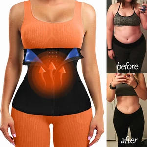 Women Sauna Sweat Waist Trainer Trimmer Tummy Slimming Body Shaper Workout Belt - Picture 1 of 21