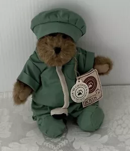 Boyds Bears 8"" Plüschtier ""Doc Bearsley"" #903302 Gelenkbär Arzt/Krankenschwester mit Etikett - Bild 1 von 5