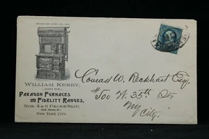New York: New York City 1890 Kerby Kitchen Range Illustrated Advertising Cover - Picture 1 of 2