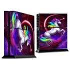 PS Playstation console skins decals wrap - Unicorn Rainbows Space