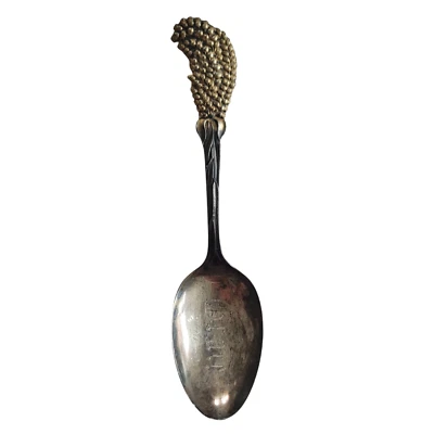 Antique Goldenrod Baker Manchester Sterling Silver Engraved  5 O'Clock Spoon - Image 1 of 4