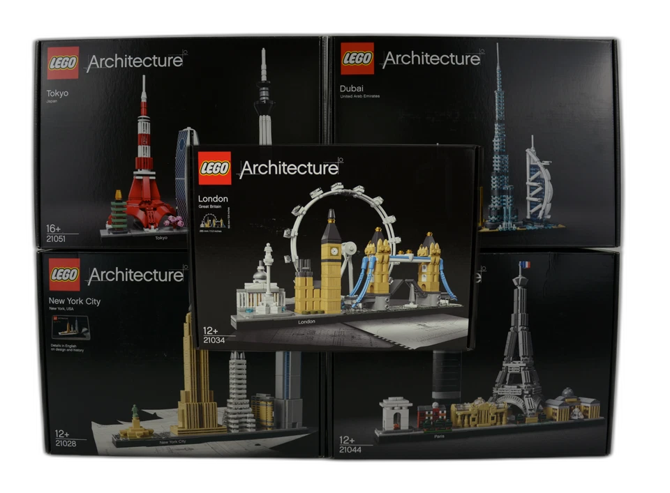 Lego Architecture Auswahl 21051 Tokio 21052 Dubai 21044 Paris 21028 21034 NEU - Bild 1 von 1