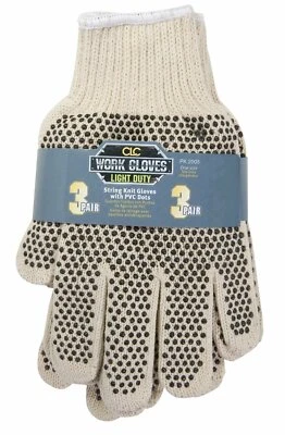 CLC Custom Leathercraft PK2005 Knit Gloves with PVC Dots, 3 Pack 2005 - Image 1 of 3