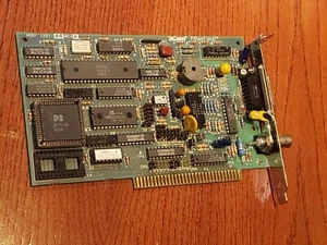 Vintage 3COM EtherLink 1221-04 Rev E ethernet adapter 10Base 2 8 bit ISA ISA214 - Picture 1 of 7