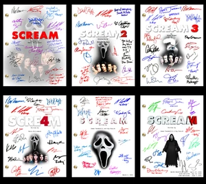 Scream Movies 1-6 Sceneggiatura Collezione Firmata Ristampe Autografe 6 Script Horror - Foto 1 di 14