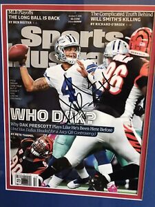 Dak Prescott autographed Dallas Cowboys 2016 Sports Illustrated Frame. COA