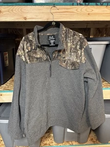 Realtree Camouflage & Grau Pullover 1/4 Zip Shirt Jacke Shacket Herren Gr. 3XL - Bild 1 von 5