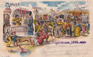 AK Dresden, Gruss v.d.Vogelwiese 1899 - Bild 1 von 2