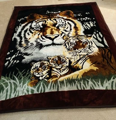 Tiger Family Velveteen Blanket  - Image 1 of 4
