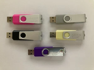 Job Lot 32GB x 5 Generic Rotary Swivel Style USB 2.0 Flash Drive Memory Sticks # - Photo 1/1