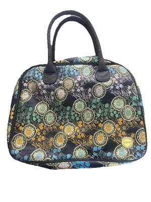 SOHO London New York Weekender Cosmetic Travel Bag Floral Pattern 9.5” x 12” - Image 1 of 4