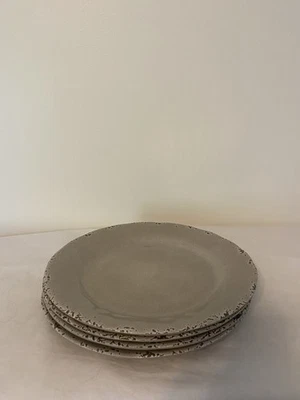 Juego de 4 platos de cena de melamina Tommy Bahama 11 pulgadas gris craquelado usados en excelente estado Foto 1 de 4