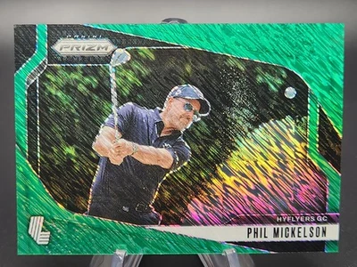Phil Mickelson 2025 Panini Prizm LIV FOTL Green Shimmer Variation 10/17 Foto 1 de 2