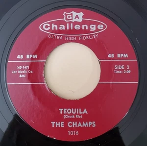 Champs TEQUILA / TRAIN TO NOWHERE (ROCK N ROLL 45) #1016 PLAYS VG++ NO NOISE! - Picture 1 of 4