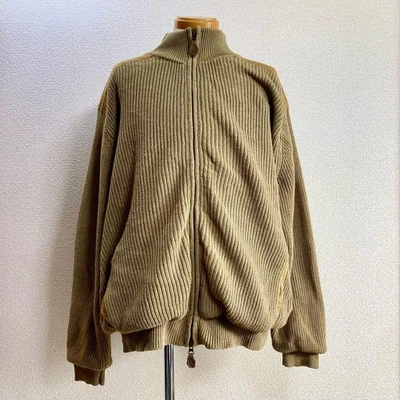 [Good Color] ORVIS Cotton Knit Jacket XL Shoulder Suede - Image 1 of 4