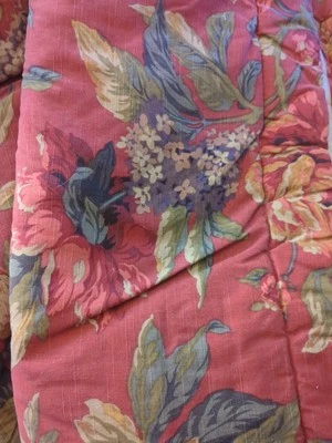 Croscill Dark Russet Red Floral King Size Envelope Pillow Shams Set/2! - Image 1 of 4