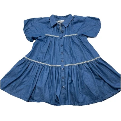 Vestido Camisa Babydoll Manga Abullonada Tara En Season Anthropologie Mujer Pequeño N3 Foto 1 de 4