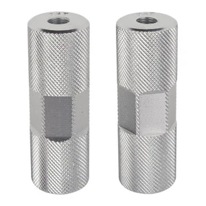 One Set Black Ops Axle Pegs Alloy Silver 26/24Tx3/8 - Picture 1 of 1