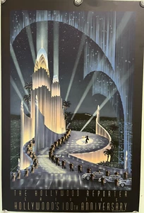 Poster Vintage Originale Hollywood Reporter Saluta Hollywood's 100th Anniversary - Foto 1 di 1