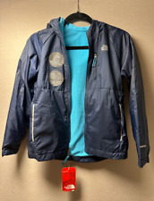 Boys Youth The North Face Windwall Two sided Jacket Cosmic Blue NEW