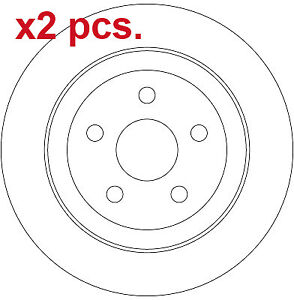 X2 PCS REAR BRAKE DISC ROTOS X2 PCS SET DF6282 TRW I