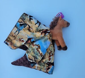 Lovey Spirit The Free Horse Plush Security Blanket for kids 20x20 - Picture 1 of 7